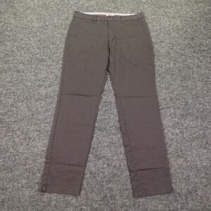 Perk Pants Mens 32x30 Gray Slim Fit Stretch Chino Casual Dress Trousers